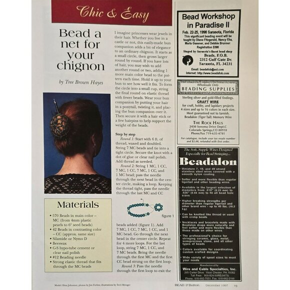 Bead & Button Magazine December 1997 String An Elegant Lariat - Picture 5 of 15